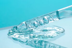 Close up on hyaluronic acid tratment
